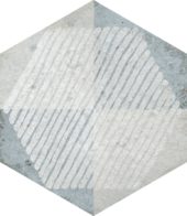 Alma 5.5X6.3 Grey Decor Hexagon | Gramercy Kitchen and Bath