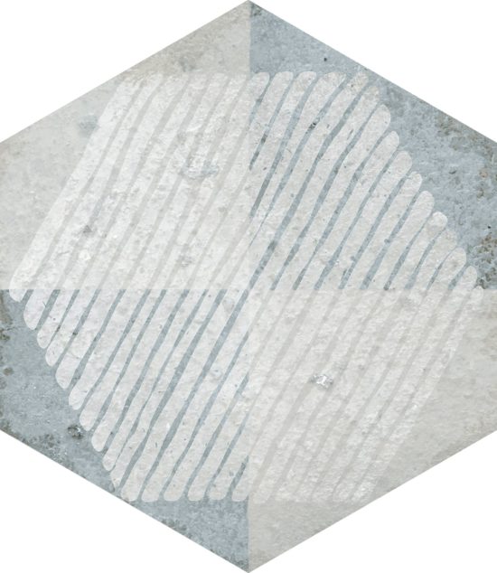 Alma 5.5X6.3 Grey Decor Hexagon | Gramercy Kitchen and Bath