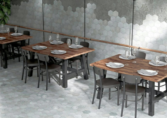 Alma 5.5X6.3 Grey Hexagon | Gramercy Kitchen and Bath