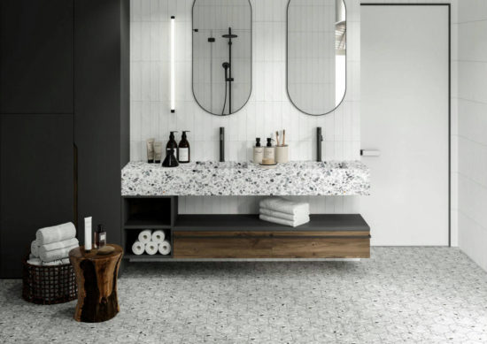 Altea 5.5X6.3” Grey Hexagon | Gramercy Kitchen and Bath