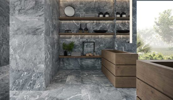 Aqua Intenso 18x36 | Gramercy Kitchen and Bath