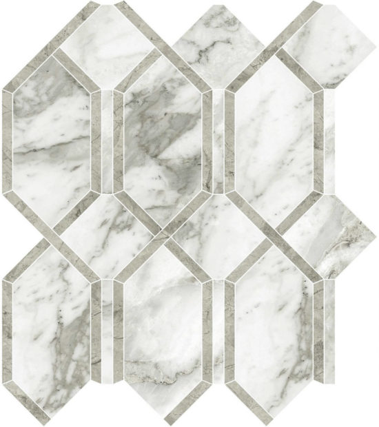 Arabescato Verona Polished Modella Mosaic | Gramercy Kitchen and Bath