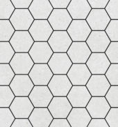 Ashland 3" Hexagon Cream Mosaic | Gramercy Kitchen and Bath