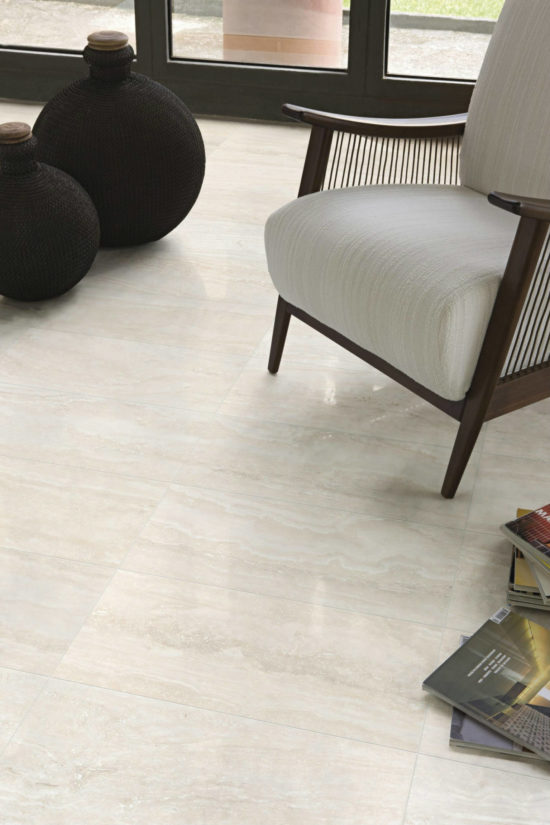 Bianco Navona Polished 12X24 | Gramercy Kitchen and Bath