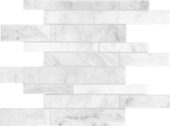 Bianco Venatino Random Strip Honed Mosaic | Gramercy Kitchen and Bath