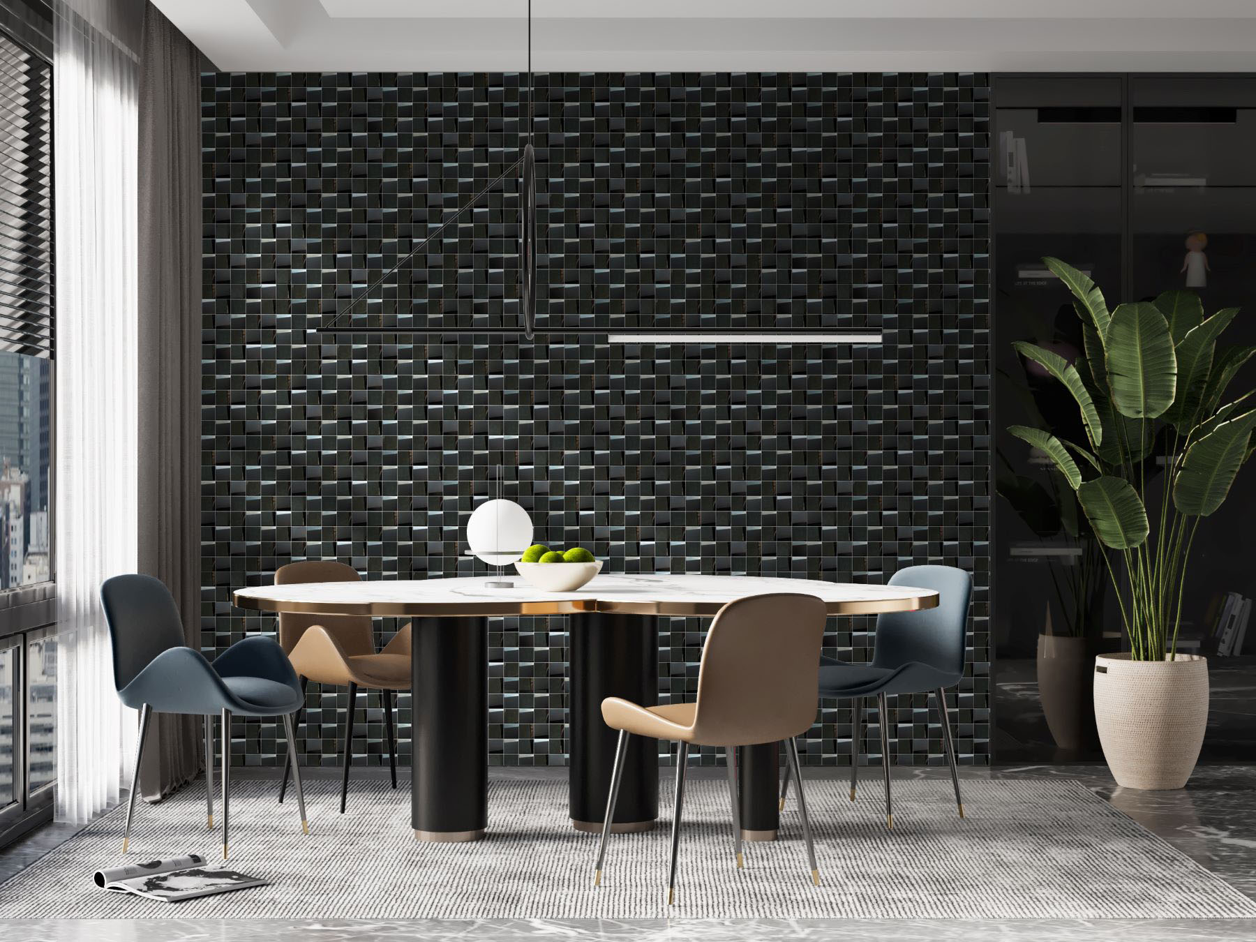 Black 3D Metal Mix Finish 2 | Gramercy Kitchen and Bath