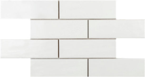 Brickwork Mosaic Matte Pearl | Gramercy Kitchen and Bath