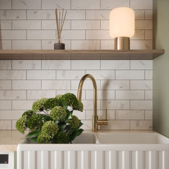 Camellia Field Tile 3” x 9” | Gramercy Kitchen and Bath