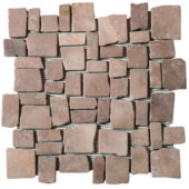 Cappuccino Cubic Marble Opus Interlocking Mosaic | Gramercy Kitchen and Bath