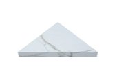 Carrara Marble Shower Bench 26x18.63x3 | Gramercy Kitchen and Bath