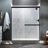 Carrara Marble Shower Wall Kit 32x60x78 | Gramercy Kitchen and Bath