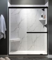 Carrara Marble Shower Wall Kit 36x60x78 | Gramercy Kitchen and Bath