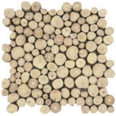 Coffee Tree Wood Interlocking Mosaic | Gramercy Kitchen and Bath