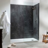 Cracked Slate Shower Wall Kit 30x60x78 | Gramercy Kitchen and Bath