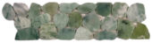 Crystal Green Semi-Precious Stone Mosaic Interlocking Border | Gramercy Kitchen and Bath