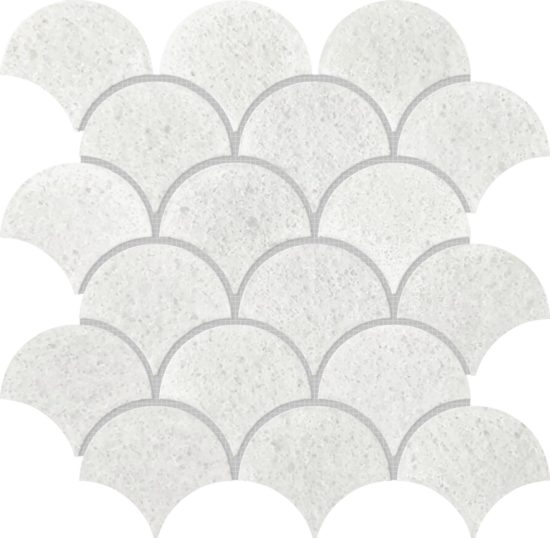 Crystal White Marble Scale Polished | Gramercy Kitchen and Bath