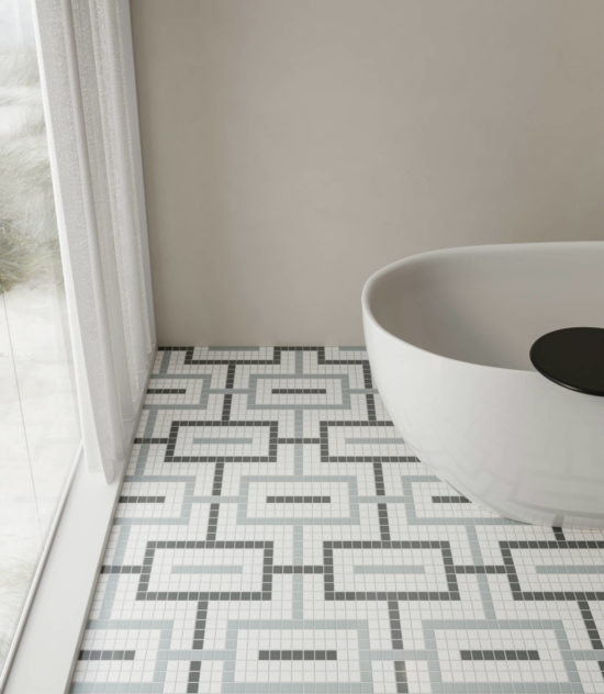 Dawn Blend Matte Chain Pattern Mosaic | Gramercy Kitchen and Bath