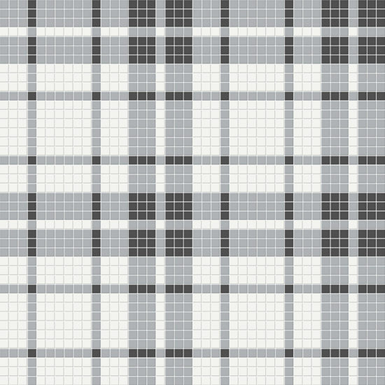 Dawn Blend Matte Plaid Pattern Mosaic | Gramercy Kitchen and Bath