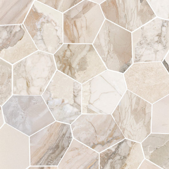 Dynasty Almond Polished/Matte 11X12 Eggs Mosaic | Gramercy Kitchen and Bath