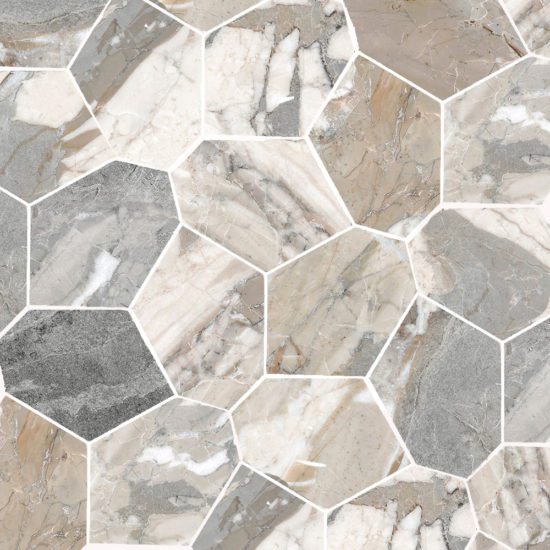 Dynasty Grey Polished/Matte 11X12 Eggs Mosaic | Gramercy Kitchen and Bath