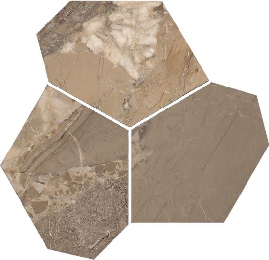 Dynasty Taupe Polished/Matte 11X12 Eggs Mosaic | Gramercy Kitchen and Bath