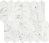 Eterna Bianco 2x6 Polished Picket Mosaic | Gramercy Kitchen and Bath