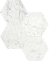 Eterna Bianco 6 Polished Hexagon Mosaic | Gramercy Kitchen and Bath