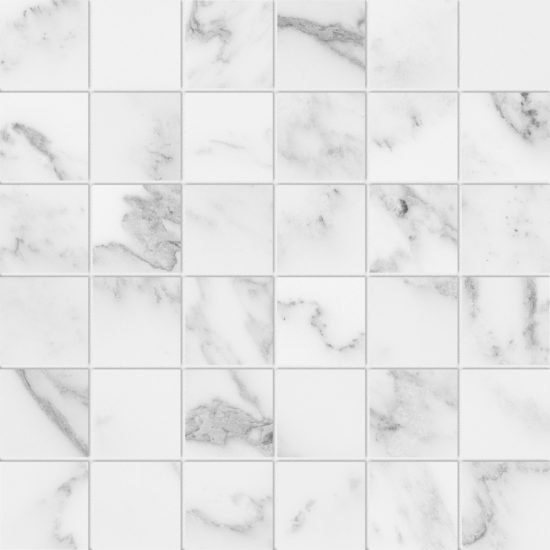 Florence 2X2 Bianco Matte Mosaic | Gramercy Kitchen and Bath