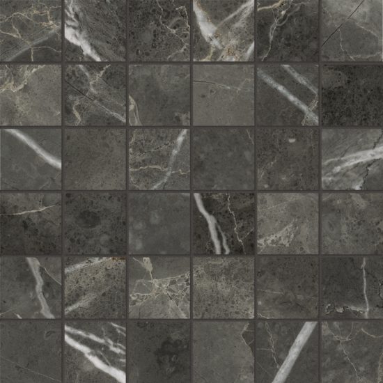 Florence 2X2 Carbon Matte Mosaic | Gramercy Kitchen and Bath