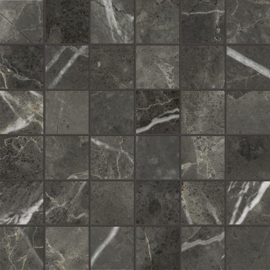 Florence 2X2 Carbon Matte Mosaic | Gramercy Kitchen and Bath