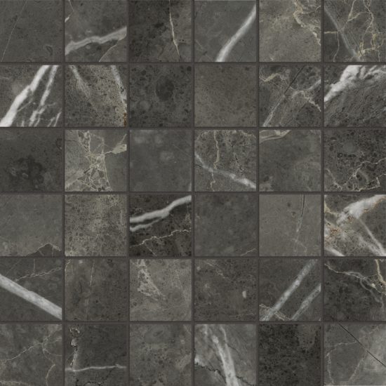 Florence 2X2 Carbon Matte Mosaic | Gramercy Kitchen and Bath