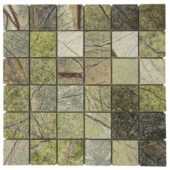 Forest Green Polished Marble Mosaic | Gramercy Kitchen and Bath