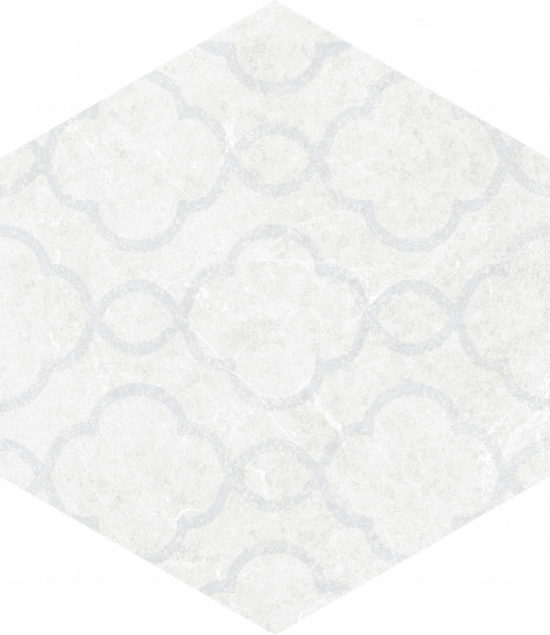 Form 5.5X6.3” White Decor Hexagon | Gramercy Kitchen and Bath