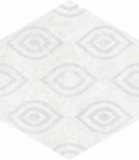 Form 5.5X6.3” White Decor Hexagon | Gramercy Kitchen and Bath