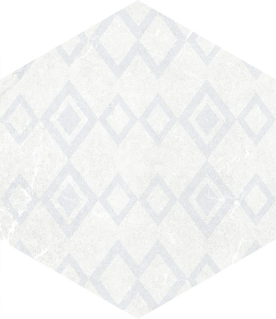 Form 5.5X6.3” White Decor Hexagon | Gramercy Kitchen and Bath