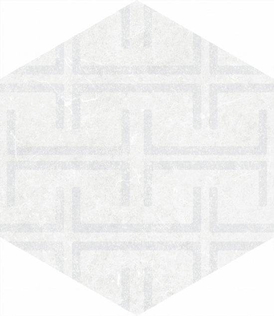Form 5.5X6.3” White Decor Hexagon | Gramercy Kitchen and Bath