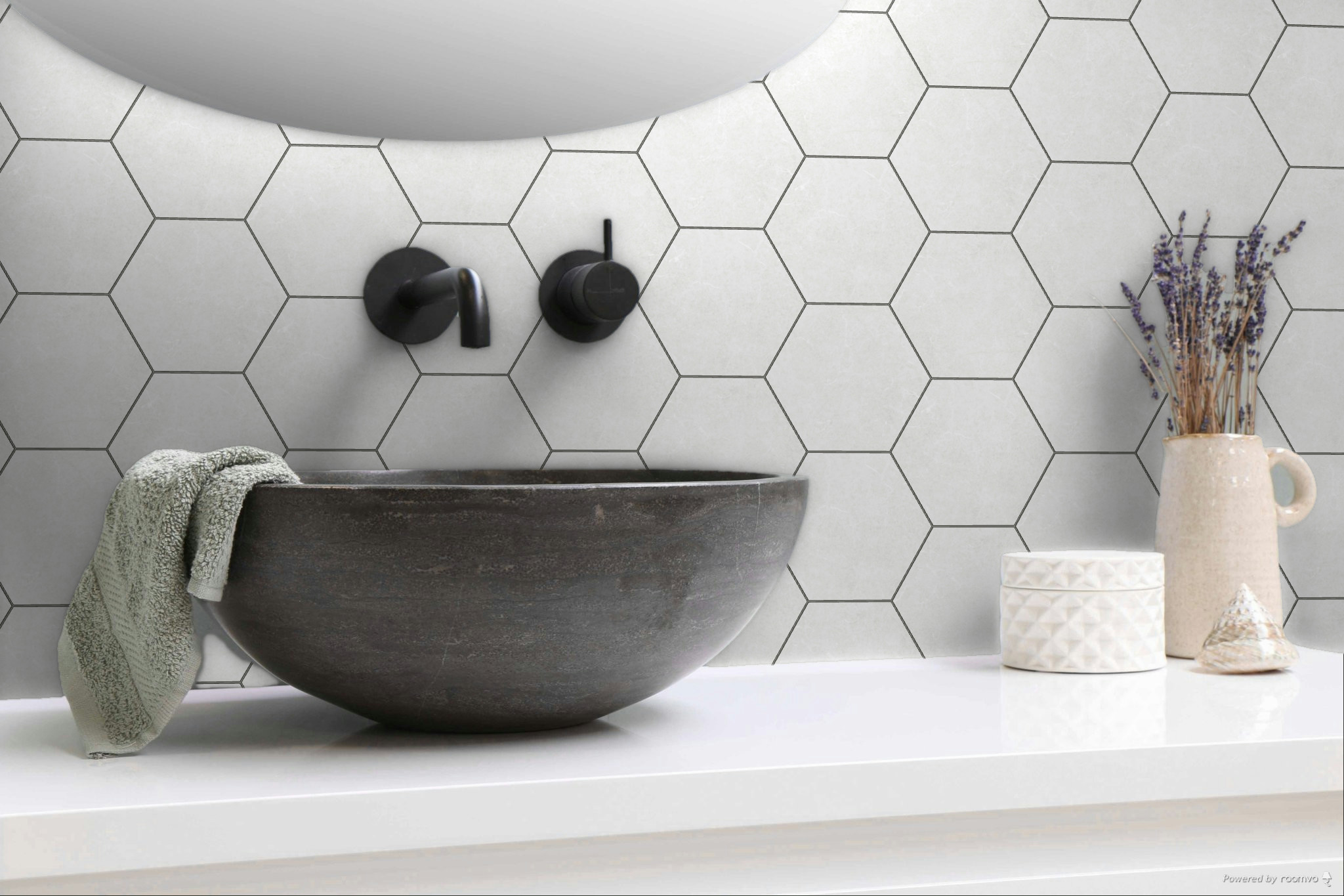 Form 5.5X6.3” White Hexagon | Gramercy Kitchen and Bath