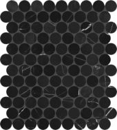 Galaxia Nero 1.25 Penny Round Mosaic | Gramercy Kitchen and Bath