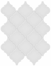 Gallery Grey Glossy Arabesque Mosaic | Gramercy Kitchen and Bath