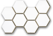 Gilded Hex Mosaic | Gramercy Kitchen and Bath