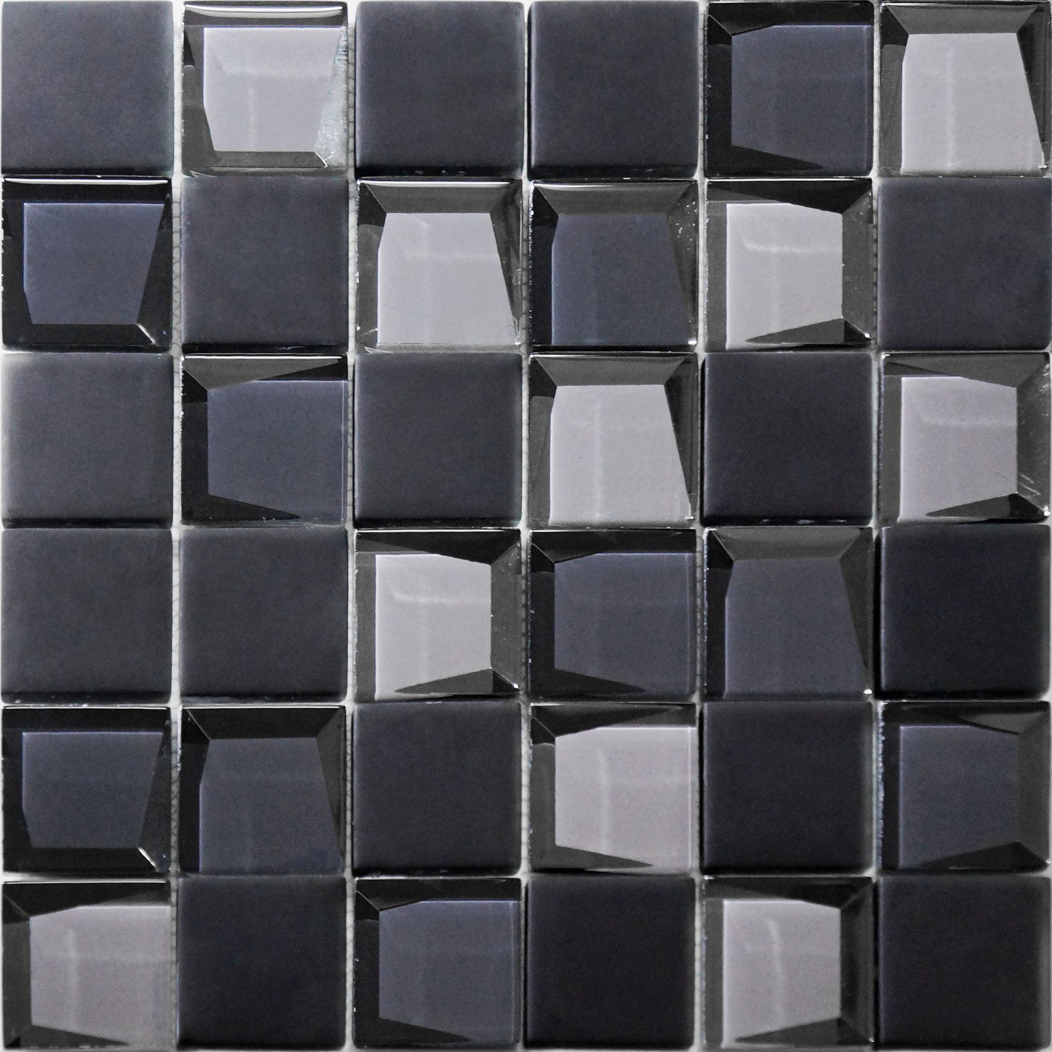 Glass 2"x2" Grey Mix Mosaic