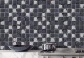 Glass 2"x2" Grey Mix Mosaic | Gramercy Kitchen and Bath