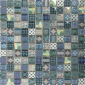 Glass Classic Décor Blue Glossy Mosaic | Gramercy Kitchen and Bath