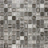 Glass Classic Décor Grey Black Glossy Mosaic | Gramercy Kitchen and Bath