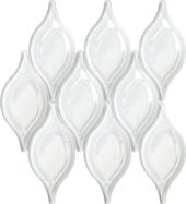 Glass "Tears" White Mosaic | Gramercy Kitchen and Bath