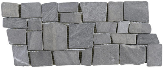 Grey Cubic Marble Opus Interlocking Border | Gramercy Kitchen and Bath