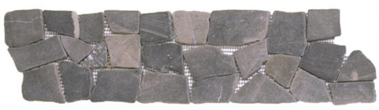 Grey Opus Mosaic Interlocking Border | Gramercy Kitchen and Bath