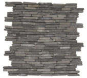 Grey Stacked Brick Marble Interlocking Mosaic | Gramercy Kitchen and Bath