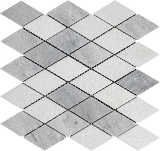 Grey White Multicolor Marble Diamond Honed 11.4"x11.3" | Gramercy Kitchen and Bath