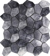 Hexagon Aluminum Mix Grey 11.4"x12.2" | Gramercy Kitchen and Bath